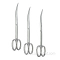 Stainless steel beauty nail tools eyebrow scissors metal beard scissors